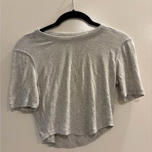 lululemon athletica Light Gray Short Sleeve Top
